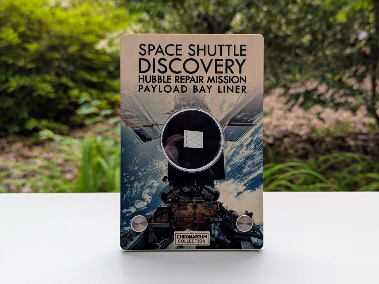 Space Shuttle Discovery Payload Bay Liner in Wood Display