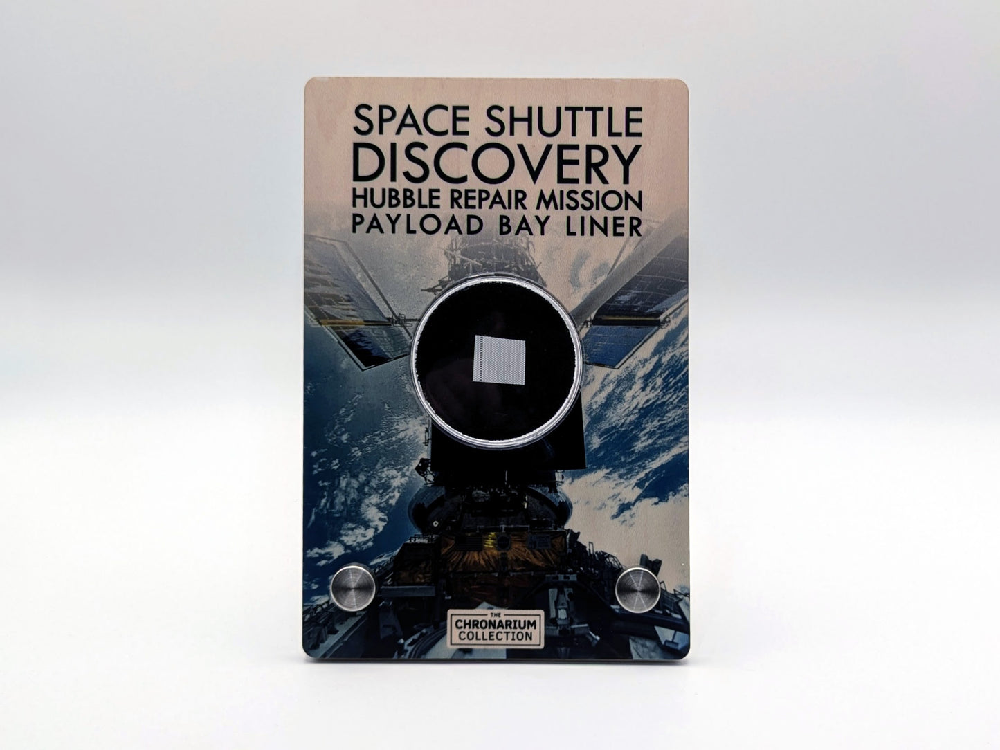 Space Shuttle Discovery Payload Bay Liner in Wood Display