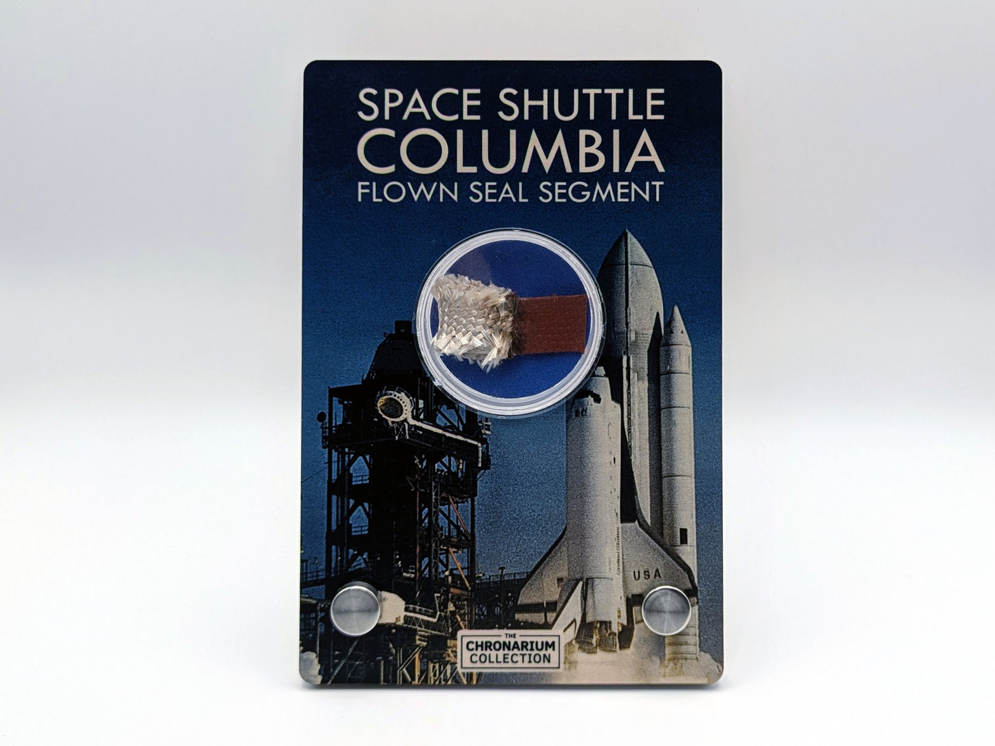 Space Shuttle Columbia Flown Seal Segment in Wood Display