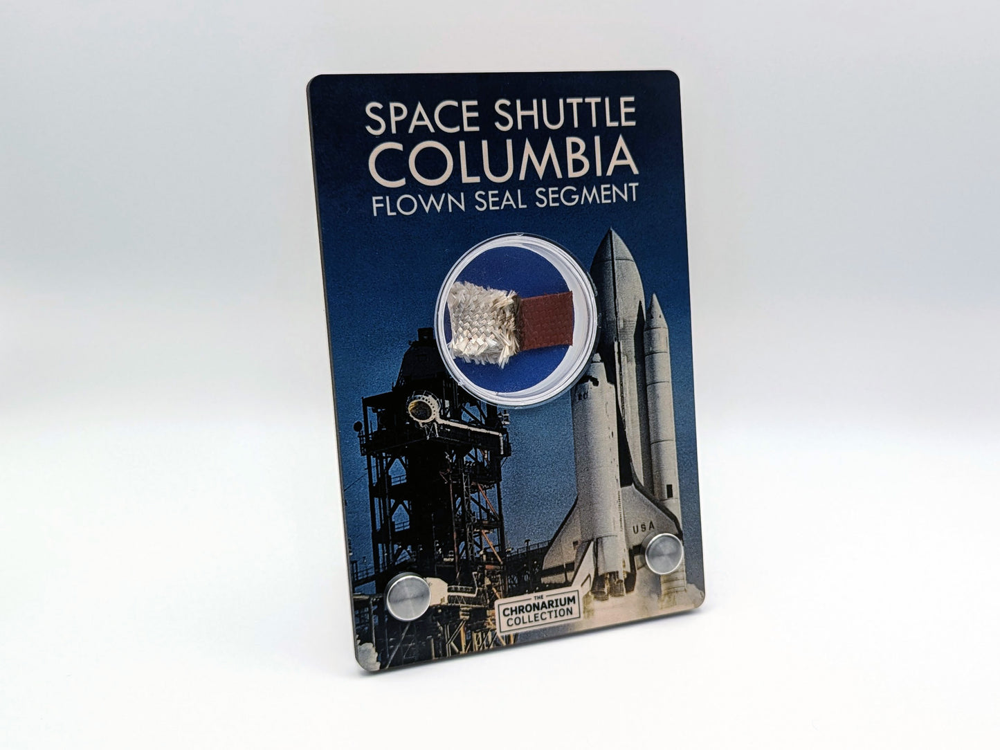 Space Shuttle Columbia Flown Seal Segment in Wood Display