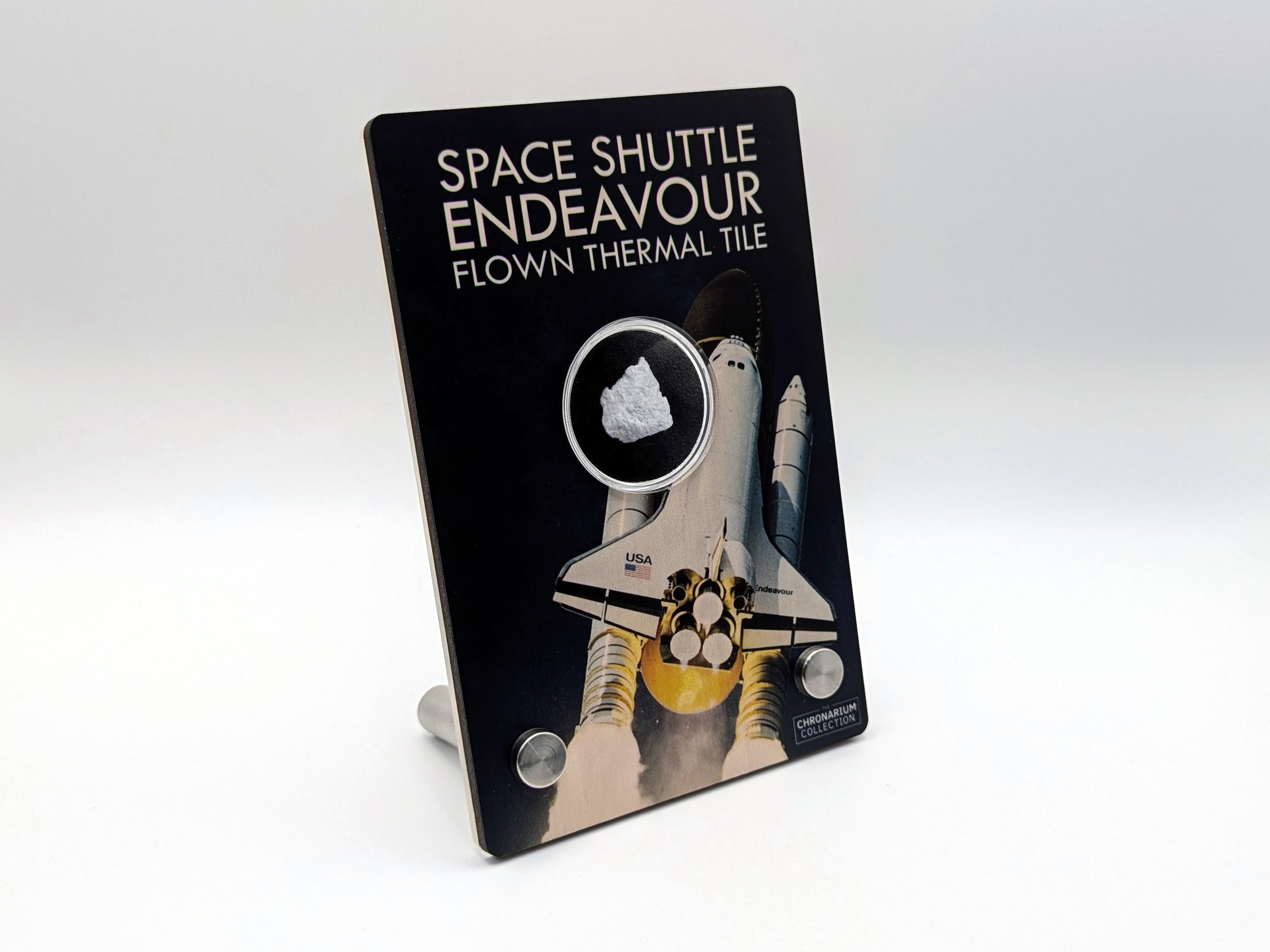 Space Shuttle Endeavour Thermal Tile in Wood Display – Chronarium